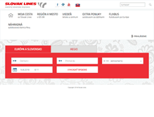 Tablet Screenshot of online.slovaklines.sk